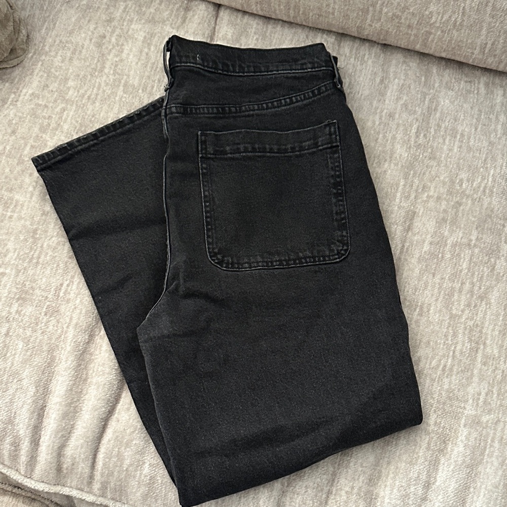 Hollister Men's Black Baggy Stretch Jeans